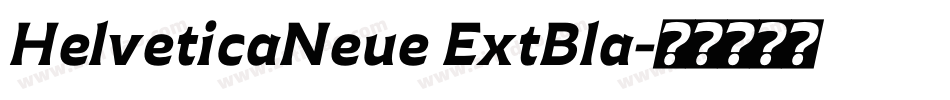 HelveticaNeue ExtBla字体转换